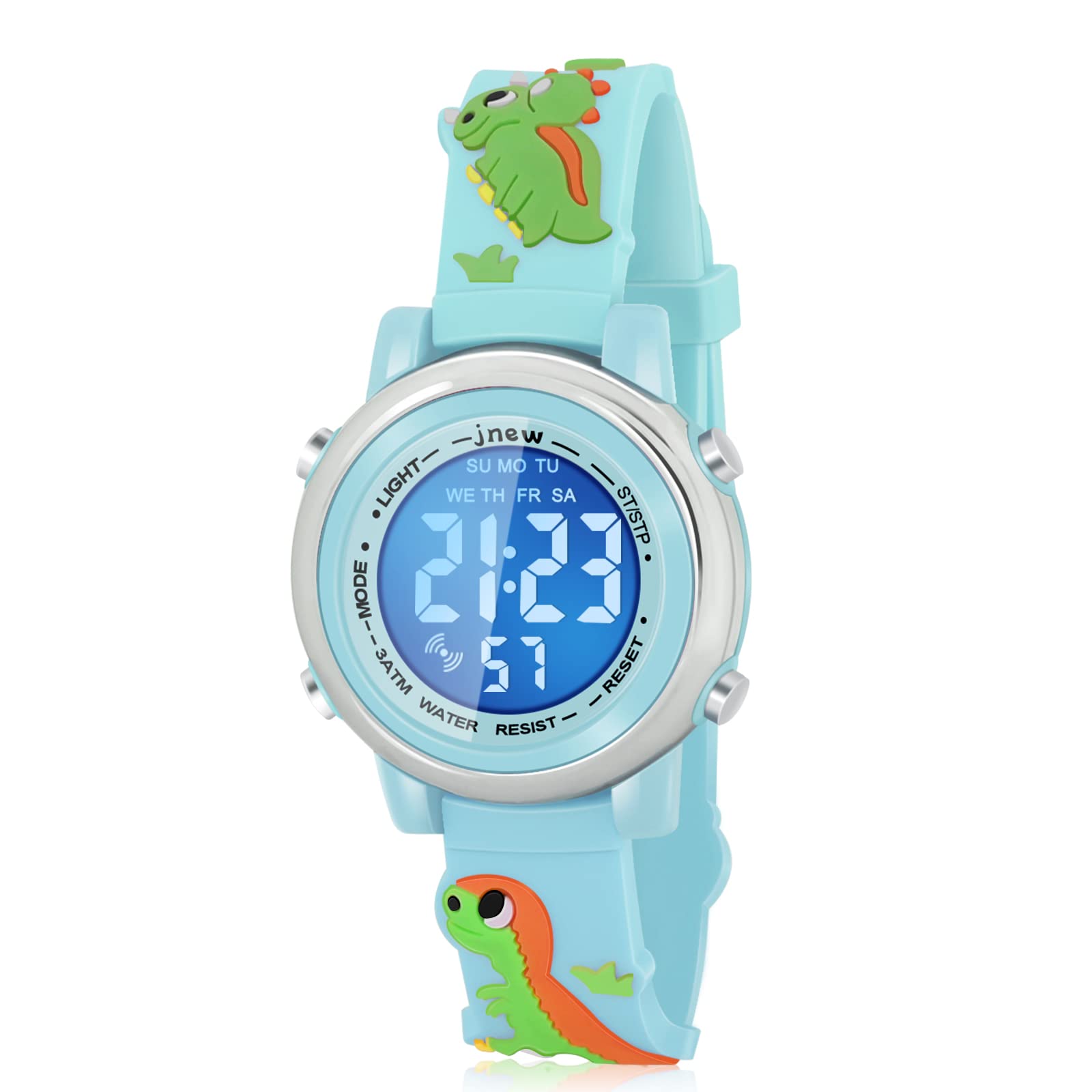 Kids Watches with Waterproof Alarm - Dinosaur Gifts for Boys Girls Age 3-10