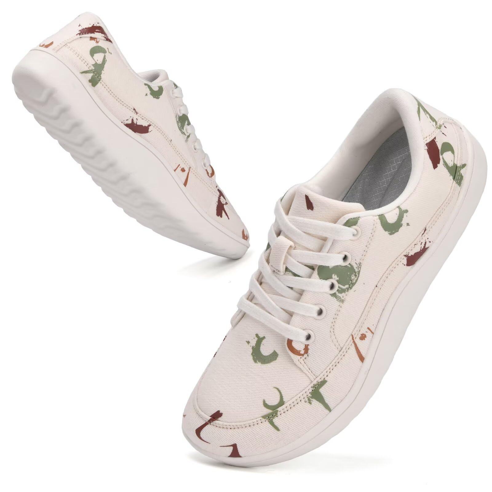 konhill Slip on Turnschuhe Frauen Laufschuhe leicht Flats Sc