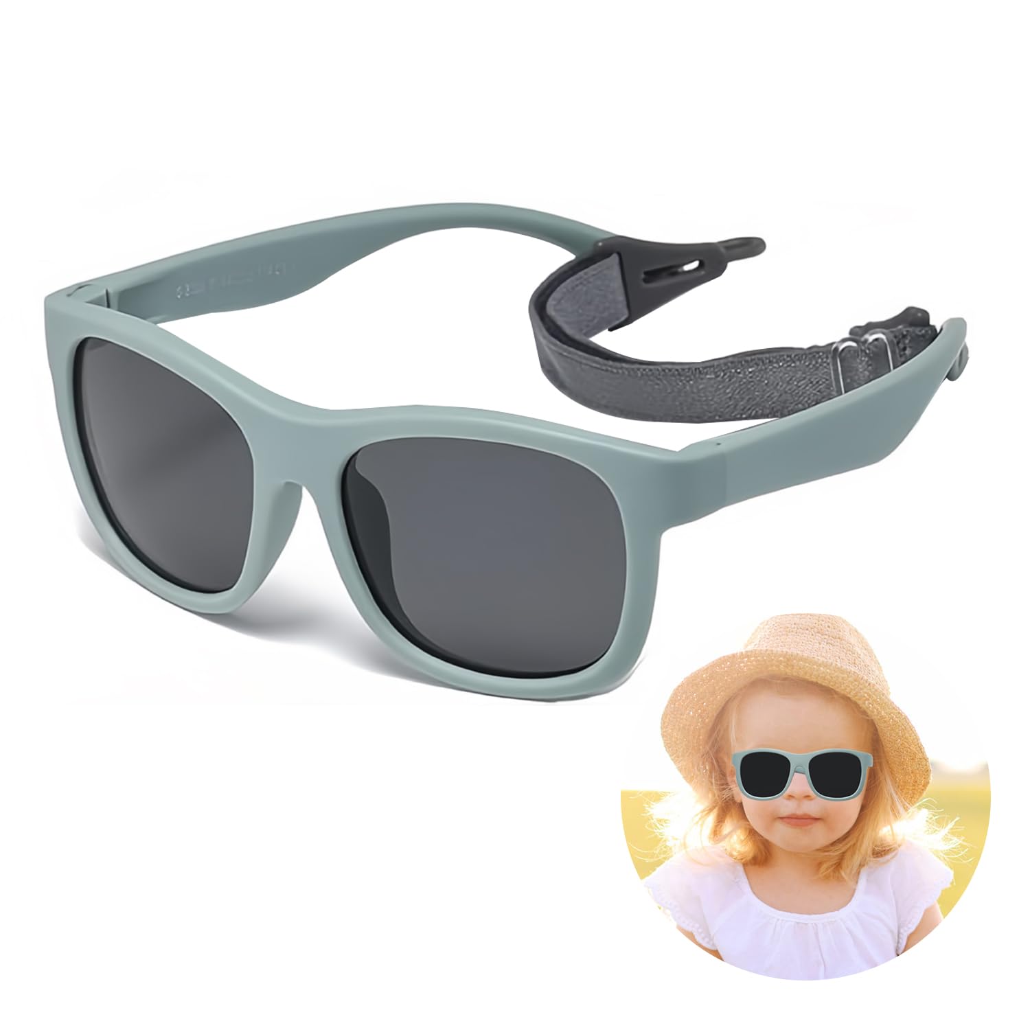 Goerpn Gafas De Sol Bebe,0-3 Años Gafas De Sol Niño,Clásicas Gafas De Sol Polarizadas Para Niño Niña Con,Gafas De Sol Flexibles De Goma Polarizadas,Con UV400 Protección,Perfecto Para Vacaciones En La Playa