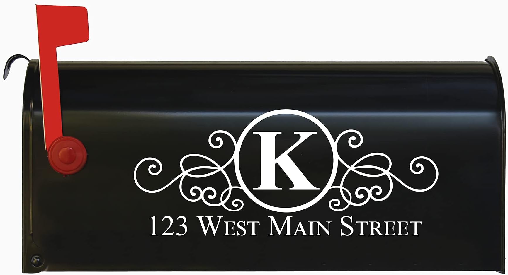 CUSTOMIZED4U Personalized Vinyl Mailbox Decal (4) - SET OF 2 - 20 Colors To Choose From!,White