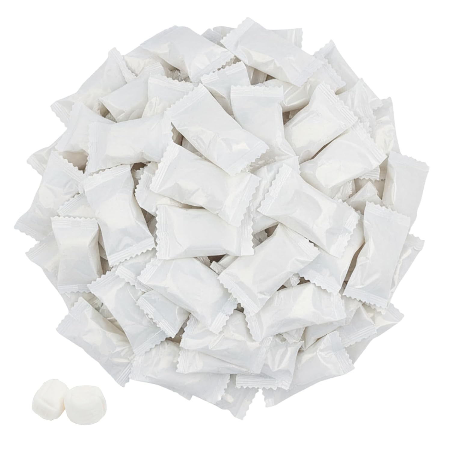 220ct Buttermints – Butter Mints Individually Wrapped Bulk Candy for Weddings, Parties, and Events – Soft Melt Away Mints in Assorted Colors (White)