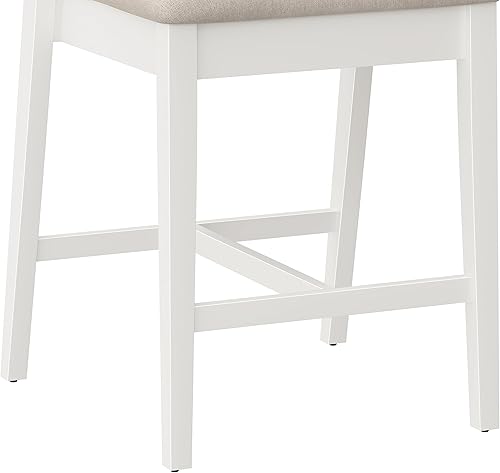 Miniatura 6 de Hillsdale Taburete de madera Dresden, color blanco