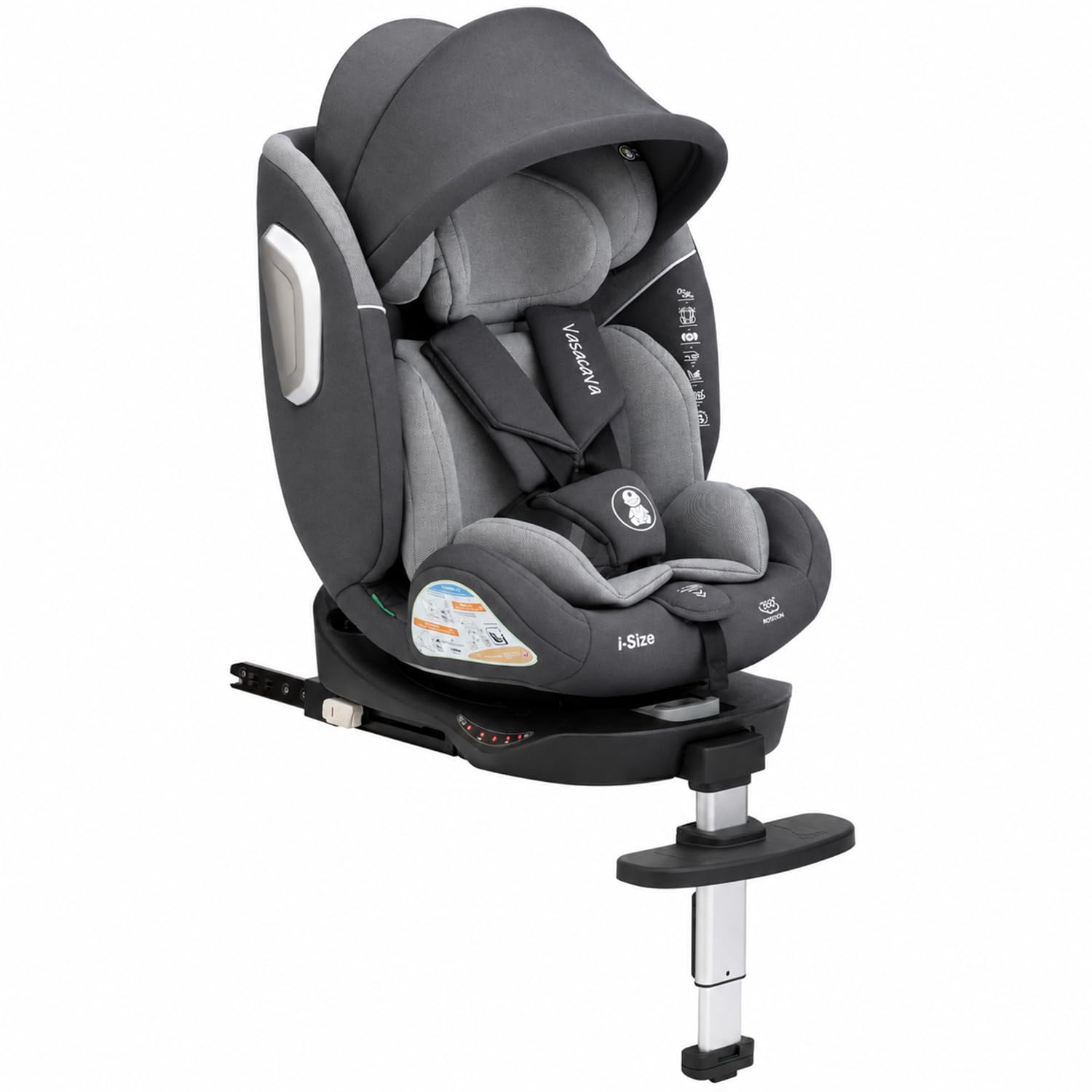 Silla Coche Bebé 360°, i-Size R129, ISOFIX, 40–150 cm