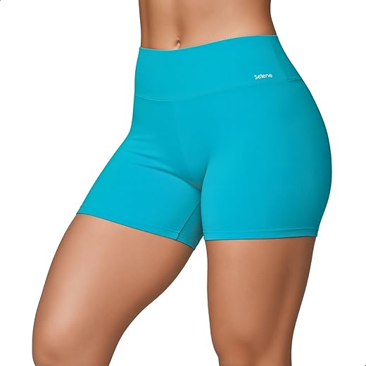 Short Feminino Academia Poliamida Zero Transparência Cintura Alta Selene