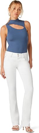 Hudson Women's Beth Mid Rise Baby Bootcut Jeans Jeans