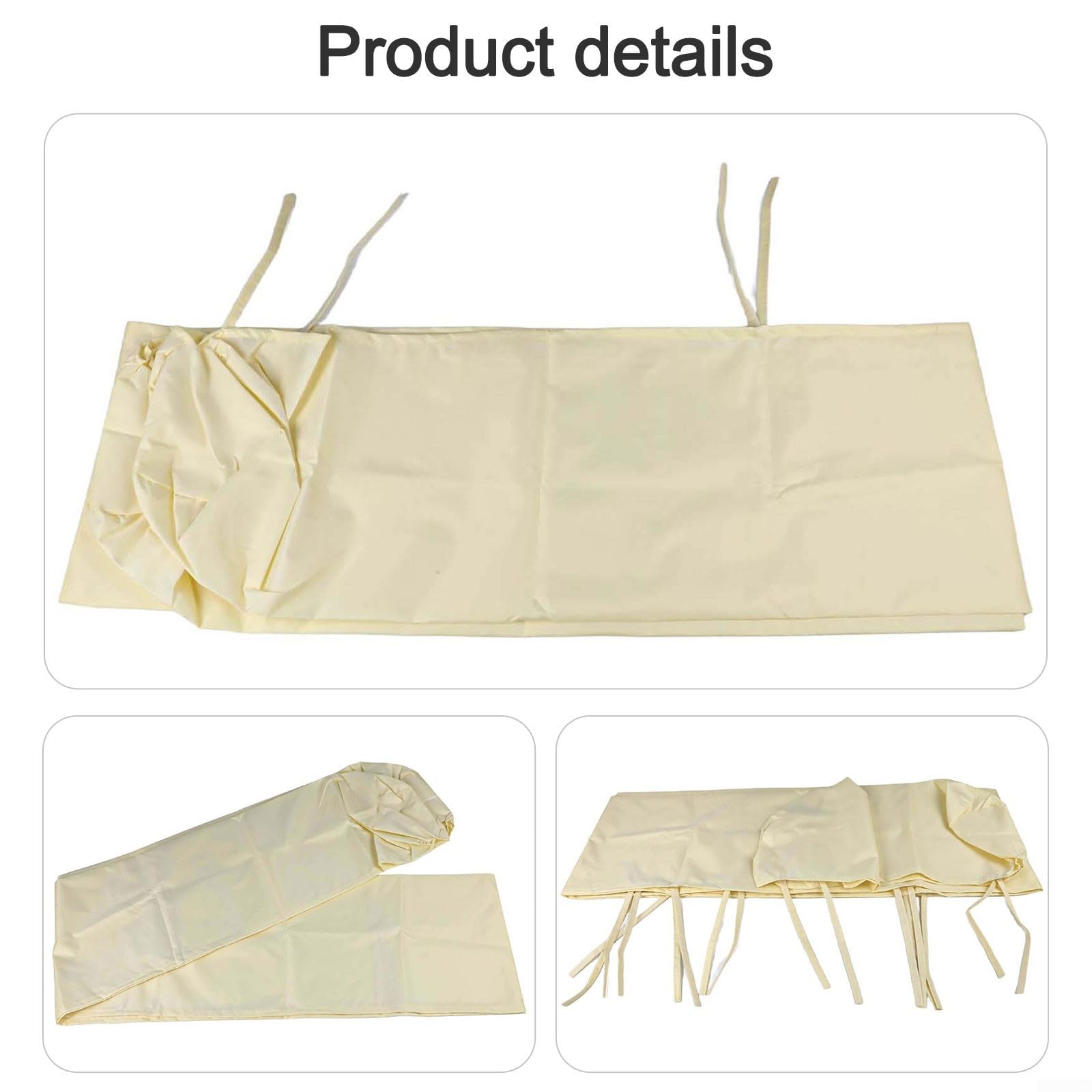 Bolsa de almacenamiento para toldo de jardín al aire libre, funda protectora 420D, varios tamaños, impermeable, beige (300 m)