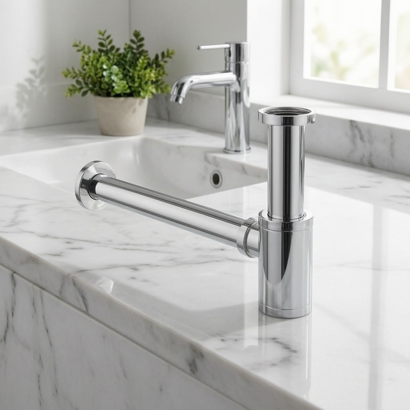 KESOTO Sifón para Lavabo Antiolor Altura Ajuble, Sifón Botella, inladores, Inladores,