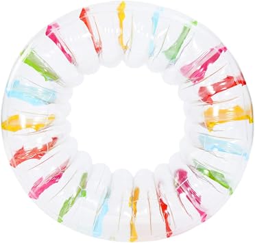 MorTime Inflatable Roller Float, 40'' Colorful Water Wheel, Swimming Pool Roller Toy for Kids and Adults Outdoors