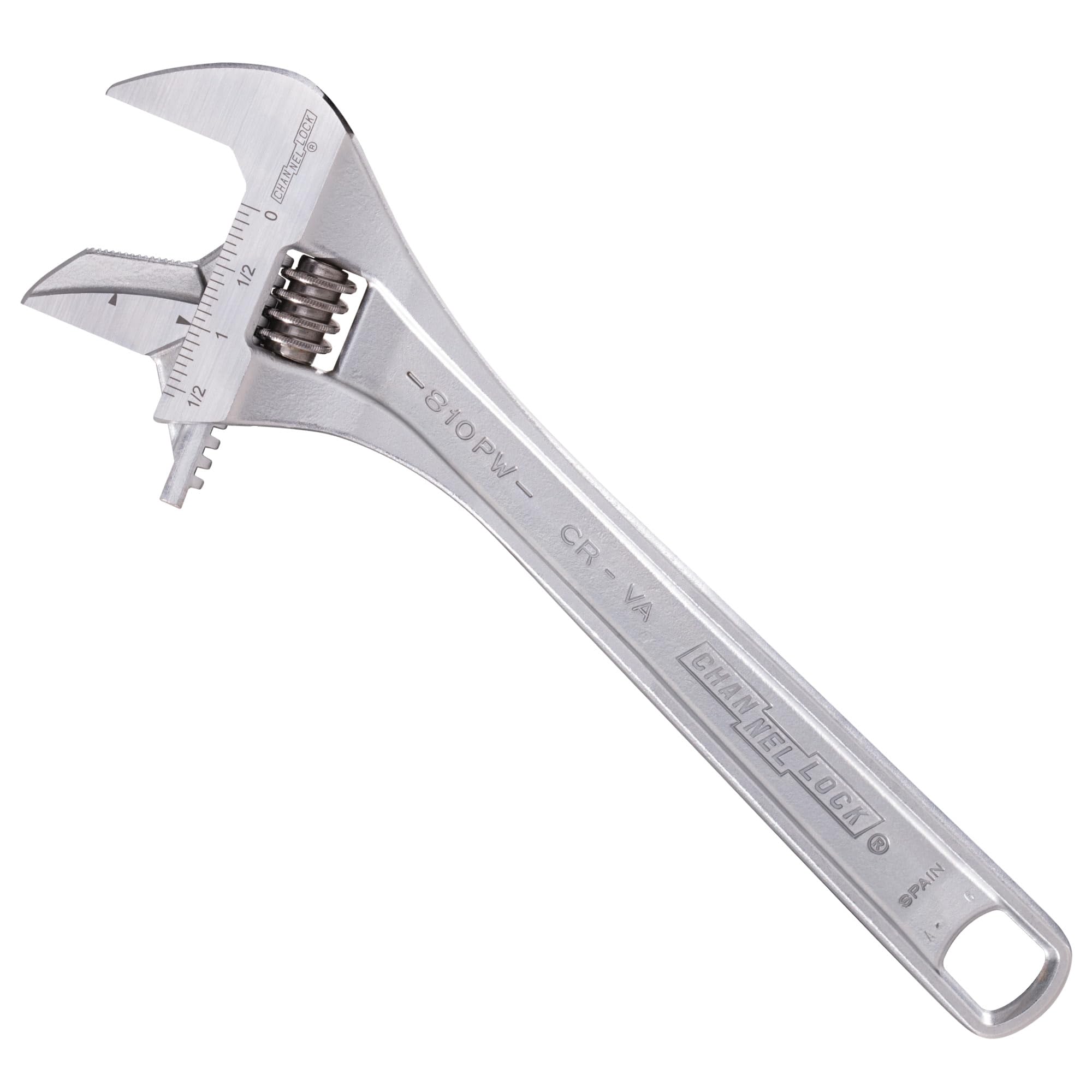 Channellock 810PW 10" Reversible Jaw Adjustable Wrench/Pipe Wrench, Chrome, Factory, 8 UK