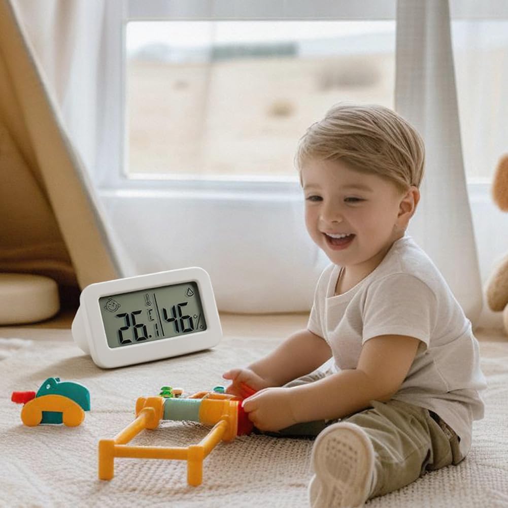 3 sztuki termometr higrometr, wysoce precyzyjny miernik wilgotności, wewnętrzny termometr pokojowy z wskaźnikiem smiley, zapobieganie pleśni, do kontroli klimatu, temperatura i wilgotność powietrza