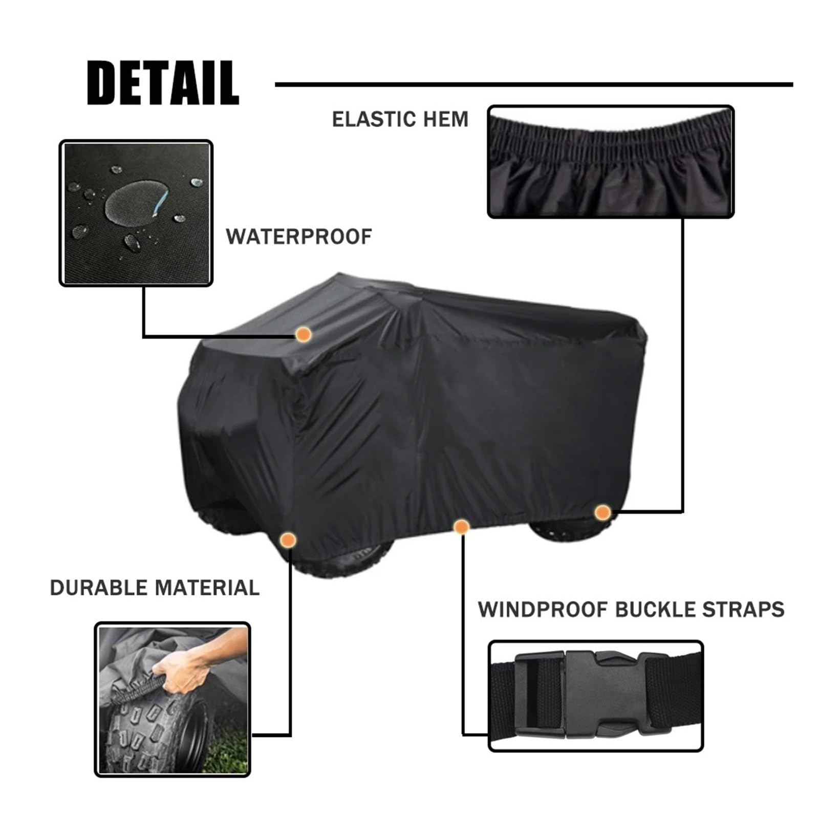 Motorradgarage Winterfest Passend Für Grizzly wasserdichte Motorrad-Abdeckung Quad-Bike ATV Fahrzeug Strandschutz Für Polaris Sportsman(Camouflage)