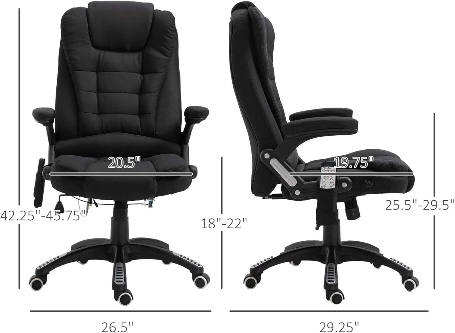 Vinsetto Office Chair Dimensions