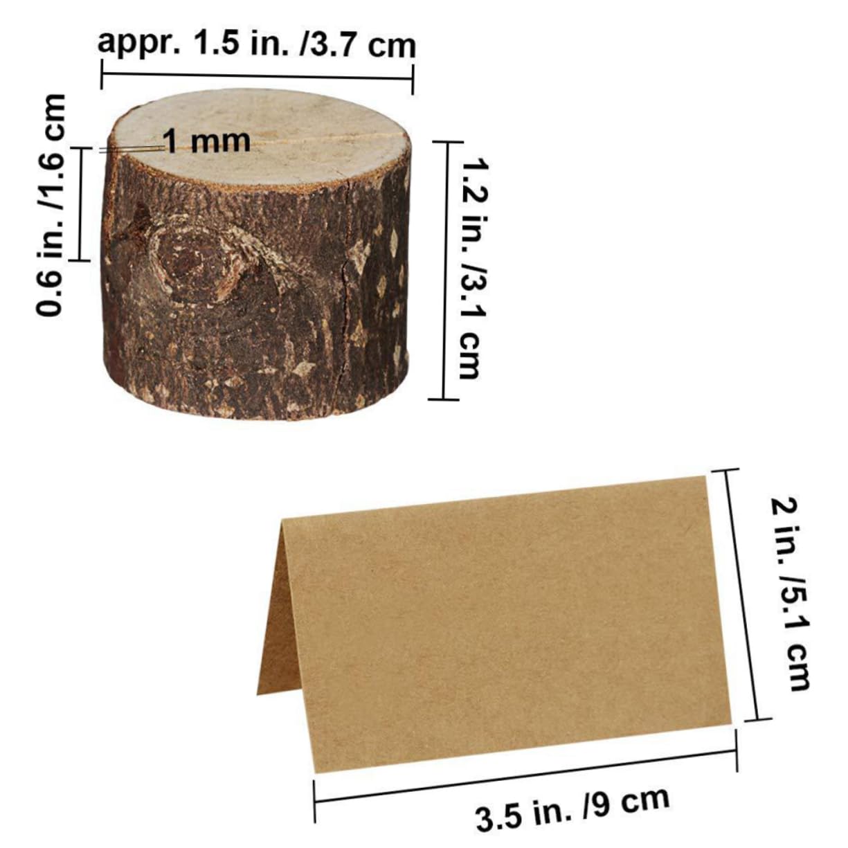 Generic 10Sets Creative Wooden Bark Memo Holders Stump Shaped Wood Clips for Table Decor for Weddings Parties and Home Decoration Rustic Memo Stands for Notes Photos