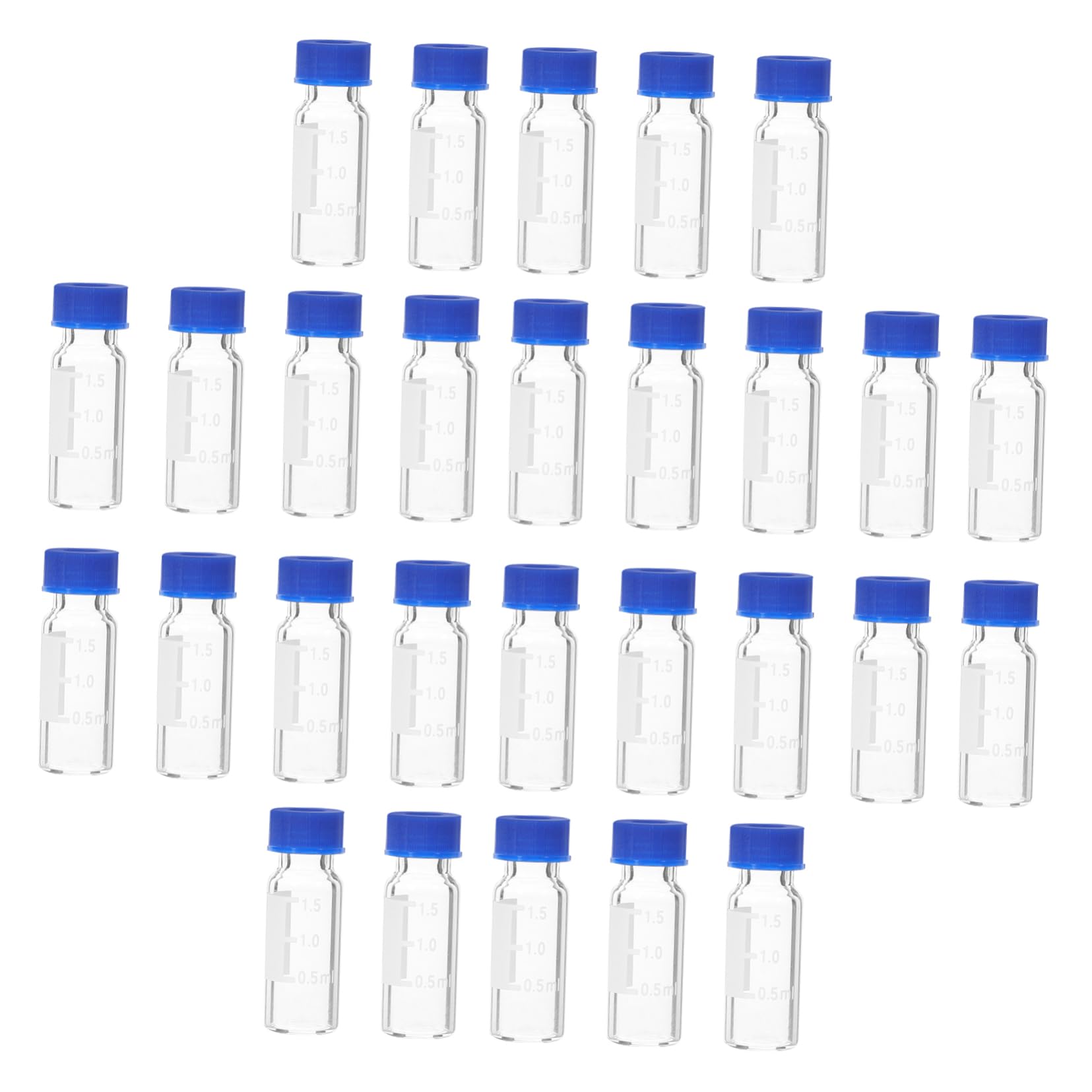 Gatuida 400piezas Frascos De Vidrio Transparentes Tapa Botellas Pequeñas Para Muestras De Almacenamiento Con Escala Para Líquidos y Polvos