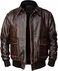 A2 Distressed Brown Bomber Jacket