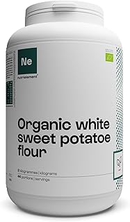 Nutrimuscle - Farine de patate douce - 2 kg - Sans gluten - Indice glycémique modéré - Certifié Agriculture Biologique - Riche en vitamines, minéraux et anti-oxydants