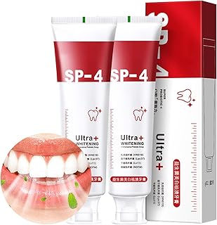 Sip-4 Toothpaste, Yayashi Sp-4 Probiotic Whitening Toothpaste, Ultra Brightening, Tartar Removing, Fresh Breath, Best Toothpaste for Bad Breath (2Pcs Red)