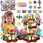 Jouets de construction de jardin de fleurs STEM DIY pour les enfants 3-7 224-Pcs | STEM éducation, BPA gratuit, 224 pièces, inclus, pour les enfants filles garçons de 3 à 7 ans, feinte jeu, belles compétences motrices