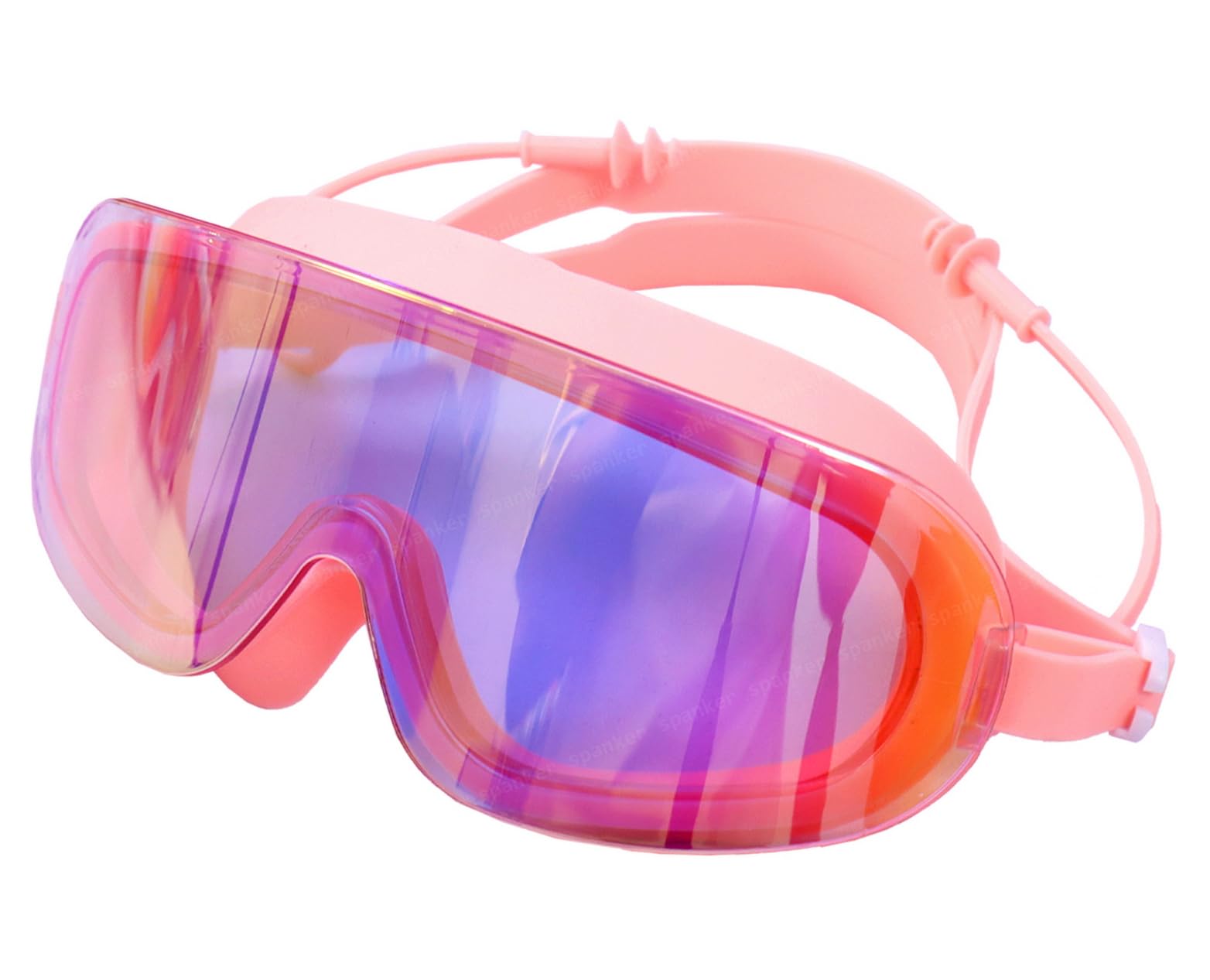 Spanker Swimming Goggles Wide View Anti-Fog Anti-UV Youth Swim Glasses Leak Proof, Peach-Multi SSTP (B0C6ZRNMGD) Amazon Price History, Amazon Price Tracker