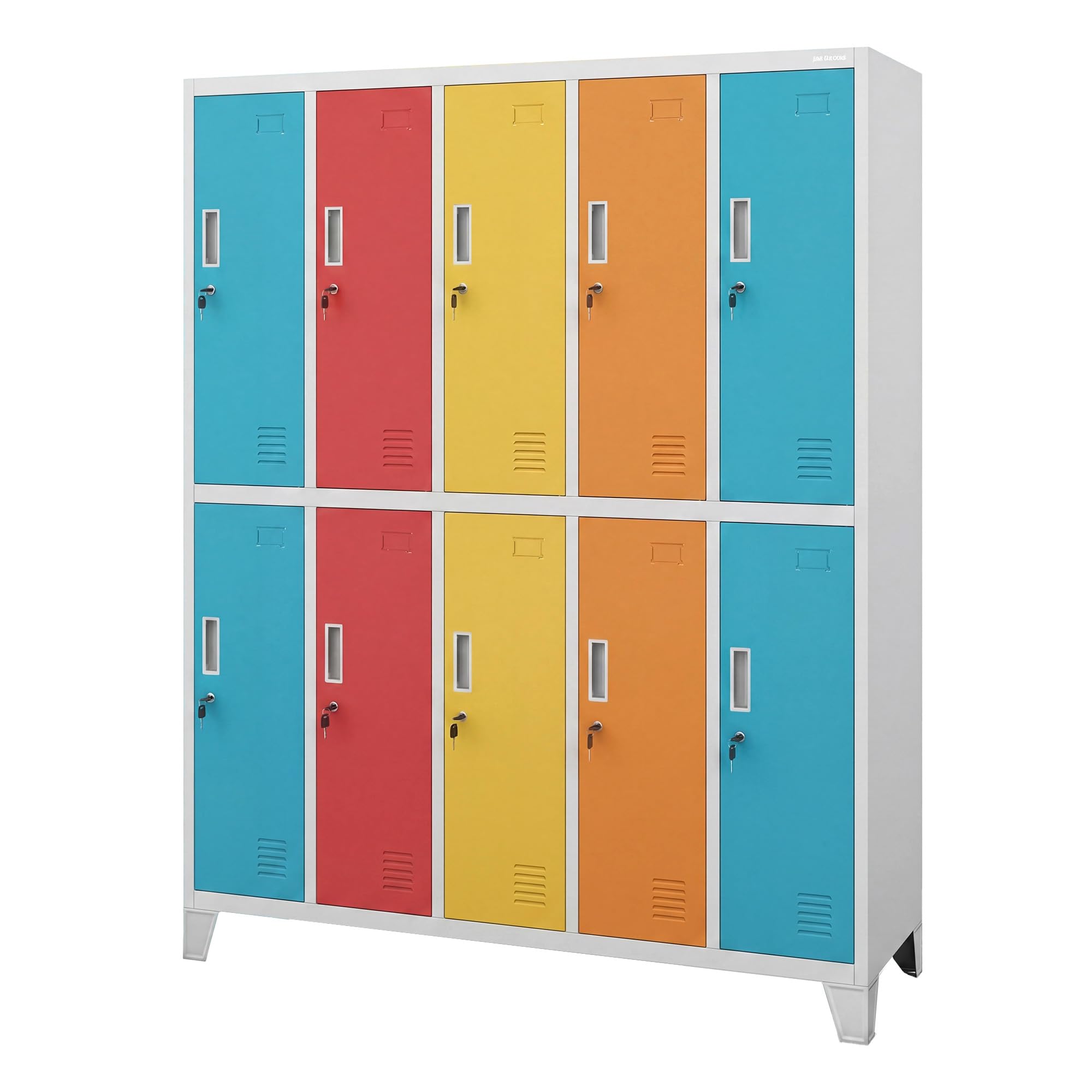 Jan Nowak Taquilla Vestuario Metálica 10 Puertas USB C, 172 x 136 x 45 cm