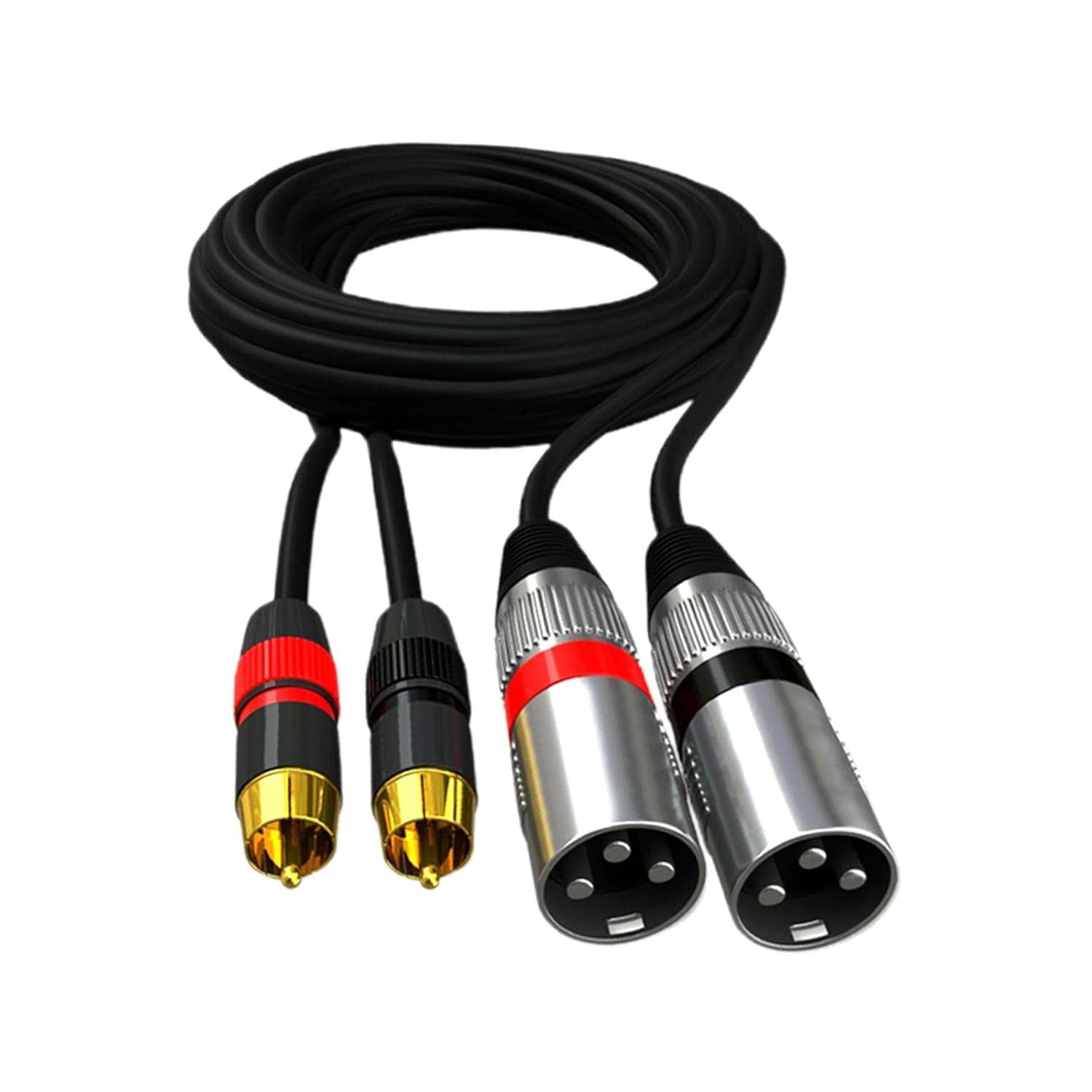 THE STYLE SUTRA Dual Rca Male To Dual Xlr Male Cable Splitter For ...