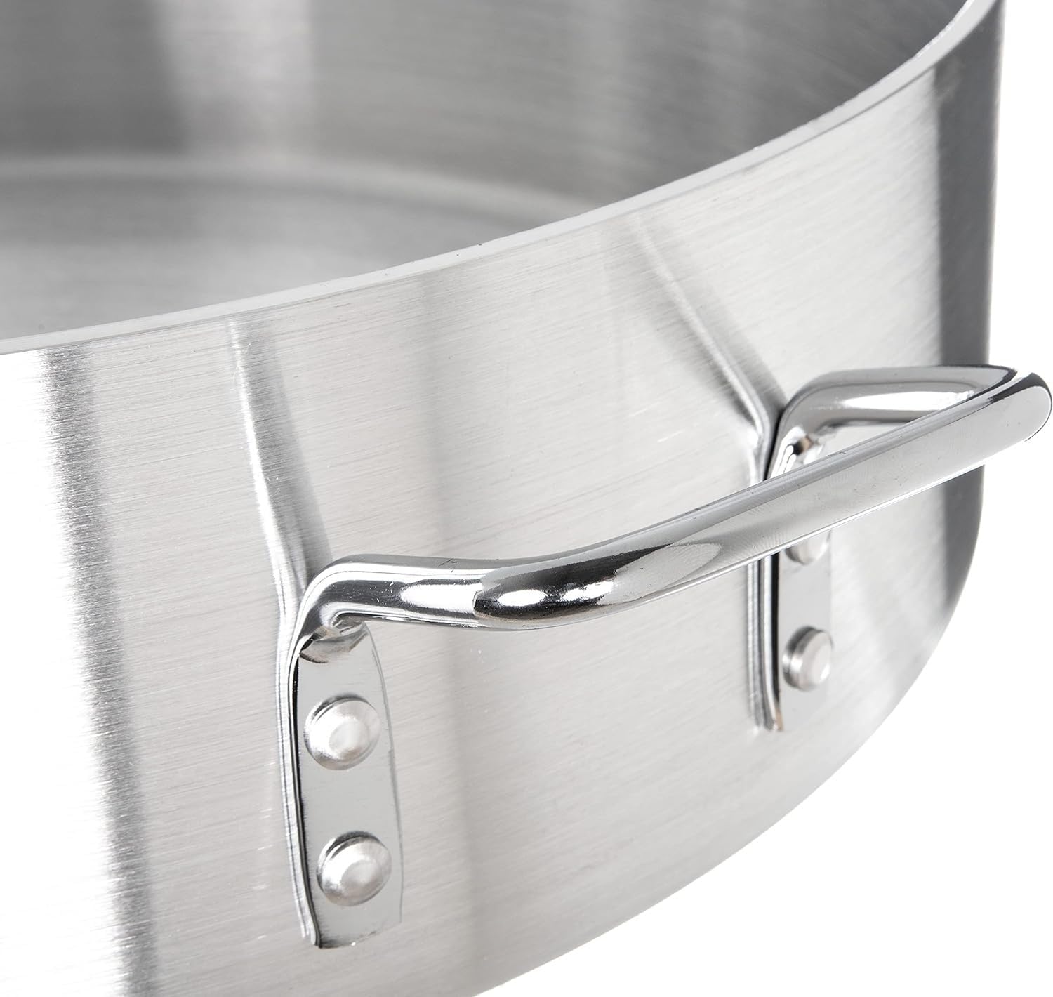 Soro Essentials- 24 qt. Heavy Weight Aluminum Brazier 6 mm Thickness- Brazier with Riveted Handles Perfect for Roasting Sauteing Searing and Pan Frying Home Kitchen Restaurant