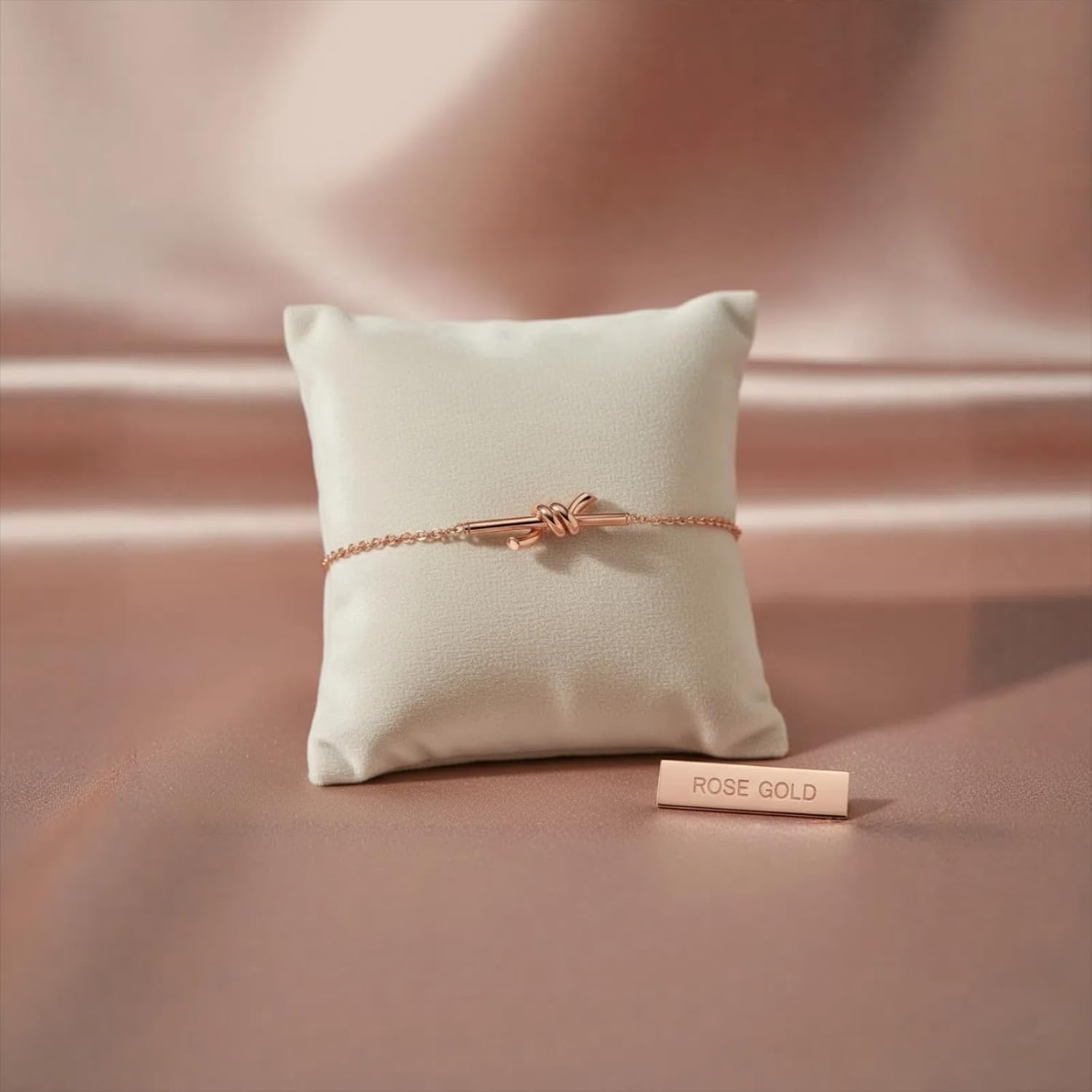 Dainty Rose Gold Bow Charm Bracelet, Delicate Chain Link Design, Fashion Jewelry for Women - Image 7