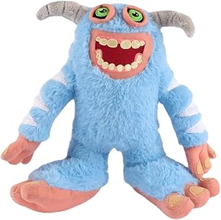 AsomeStretch Singing Monsters Birthday Decorations,11.7in Cute Singing Monsters Plush Toys, Stuffed Figure Doll Toy, Kids and Fans Friends Gifts (Blue)