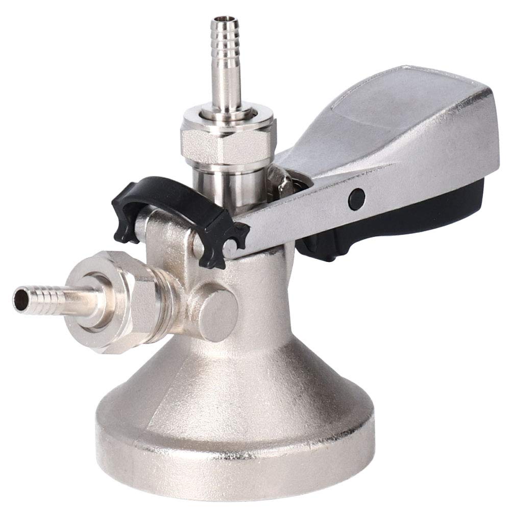 Hapivida G5/8 G Type Keg Coupler, 304 Stainless Steel Beer Keg Tap Coupler Keg Tap Dispenser Kegerator Part Home Brewing Accessory