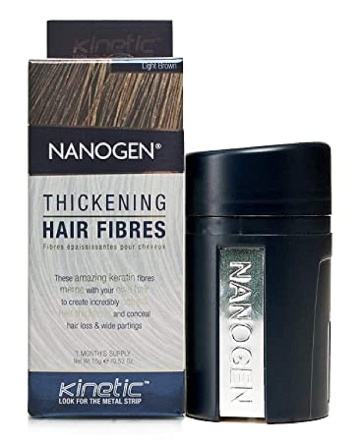 Nanogen Keratin Hair Fibers for Thinning Hair (Gray 15 grams) Amazon