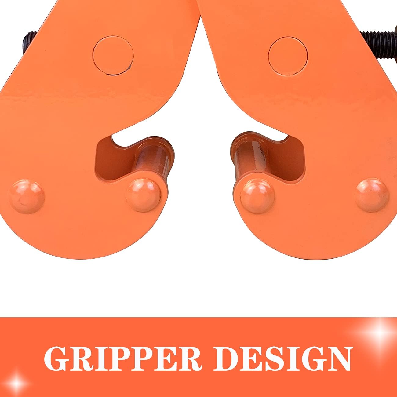 TOYO-INTL Vertical Beam Clamp 4400lbs/2 ton Capacity 3-9Inch Opening Range Beam Clamps for Rigging Heavy Duty Steel Beam Clamp Tool Easy to use beam clamp tool,Orange(4400lbs) : Industrial & Scientific