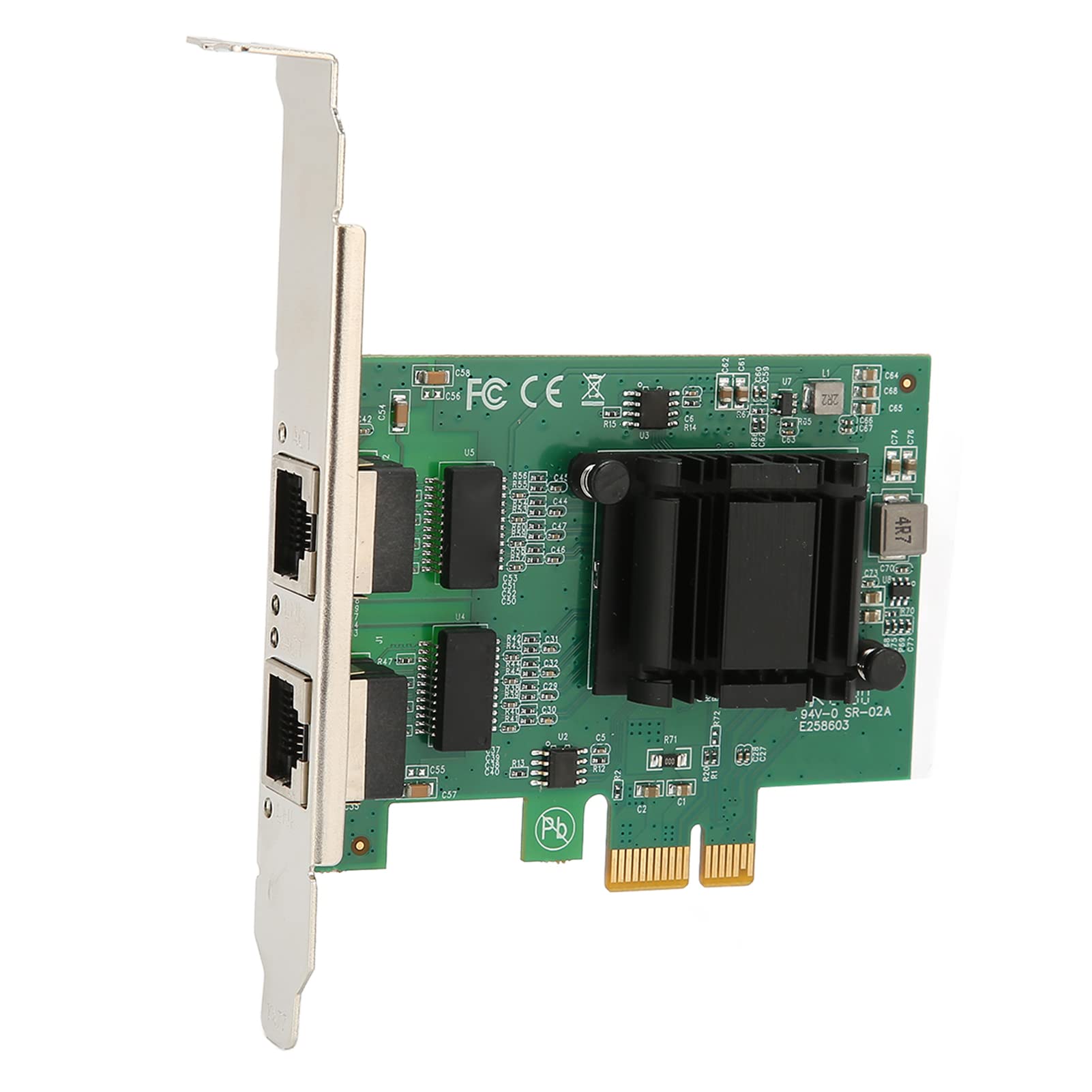 Cryfokt Dwuzłączowa Karta Sieciowa PCIe Gigabit, 10/100/1000 Mbps RJ45