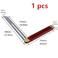 Vista 2 de Antrader Regla de ángulo deslizante inclinada en forma de T de 12 pulgadas, herramienta de medición de calibre ajustable de ángulo múltiple