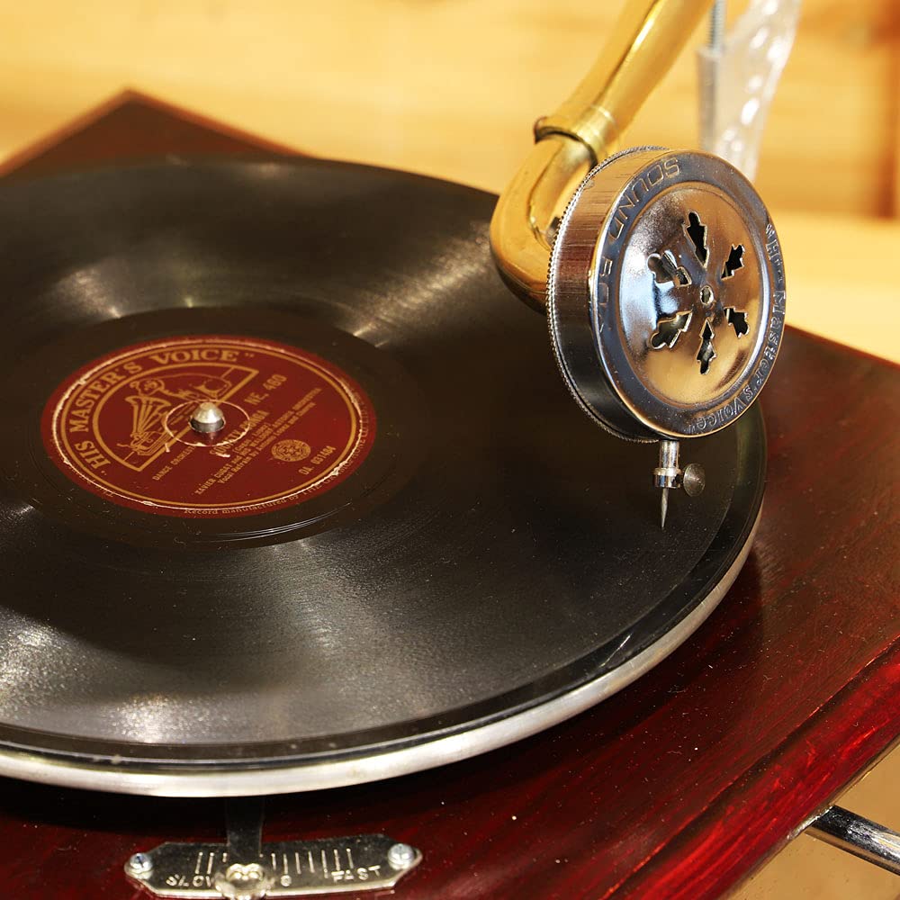 EAGLE イーグル 手巻き 蓄音機 レコードプレーヤー ターンテーブル 音 