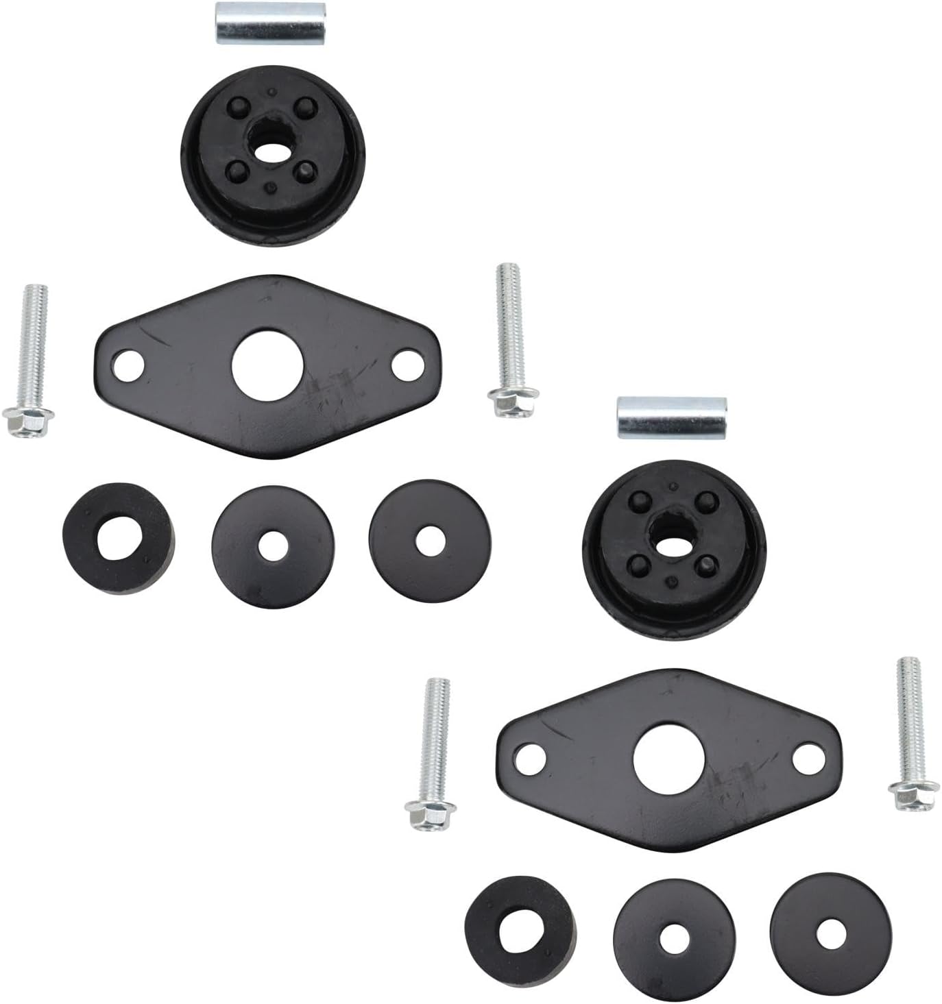 TRQ Rear Upper Shock Mount Kit Compatible with 04-22 Chrysler 06-22 Dodge