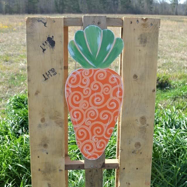 Easter Carrot Unfinished Cutout, Wooden Shape, MDF DIY Craft