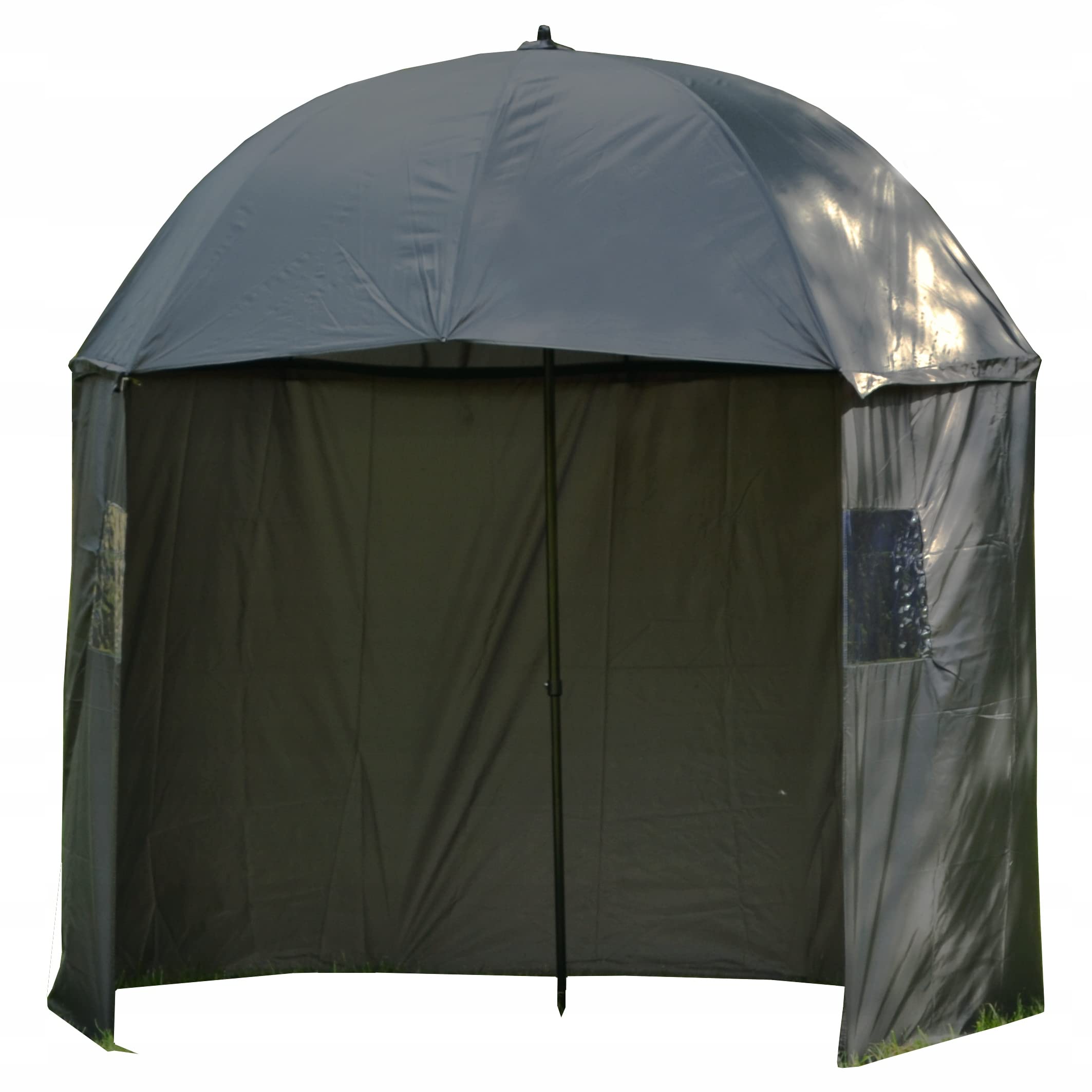 Schirmzelt Angelschirm XXL Bogenmaß 315cm 45° winkelbar Anglerschirm wasserdicht Nylon