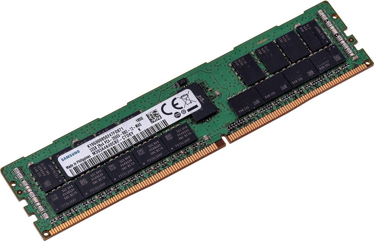 RAM SERVER 32GB DDR4 ECC Registered RDIMM 2666 MT/s 2Rx4 | Per Server e Workstation, Tecnologia ECC, PC4-2666V, Testato e Verificato, Uso Enterprise