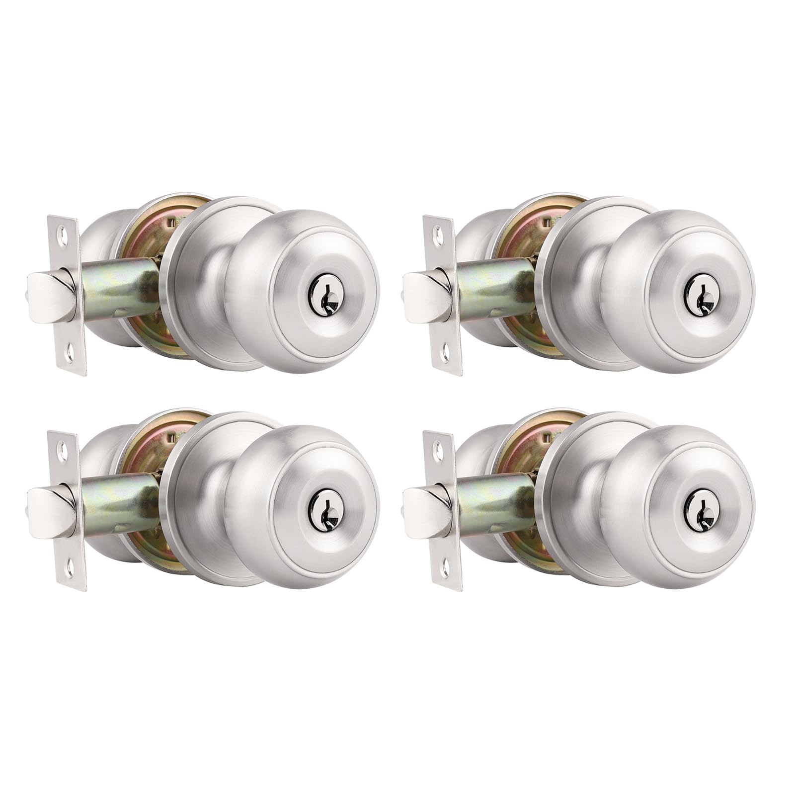 Polished Brass Door Knobs - Keyed Entry Locks -27