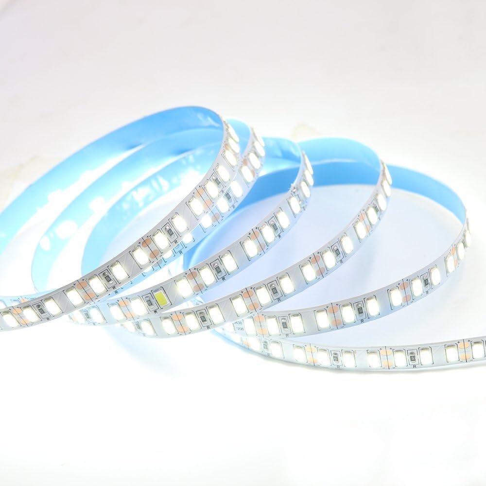 LED Strip Super Bright DC12V SMD5630 (5630 Upgraded) 600LEDs Non-Waterproof LED Tape Lights Cool White 7000K 5Meter/ 16.4Feet Using for Home, Kitchen Cabinet Lights and Ceiling Lights