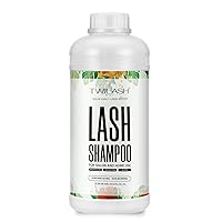 Vista 4 de Champú de pestañas para extensiones de pestañas, 2 onzas líquidas, incluye cepillo de champú de pestañas para limpieza, limpiador de extensiones