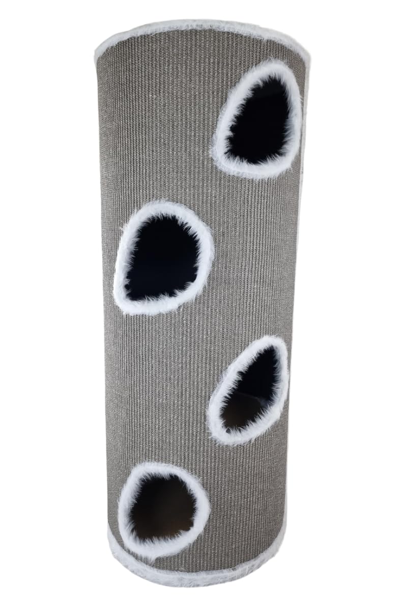Krabton Big Cat Sweety Topmast gris tonneau à griffer de 120 cm pour gros chat Maine Coon