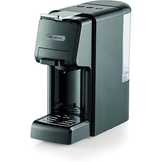 Ariete 1304 Espresso coffee maker by Delonghi for Nespresso & Dolcegusto capsules, pods and powder | Espresso Coffee Maker Machine for Home | 19 Bar Pressure | 220-240V | 2 Years Warranty, Black