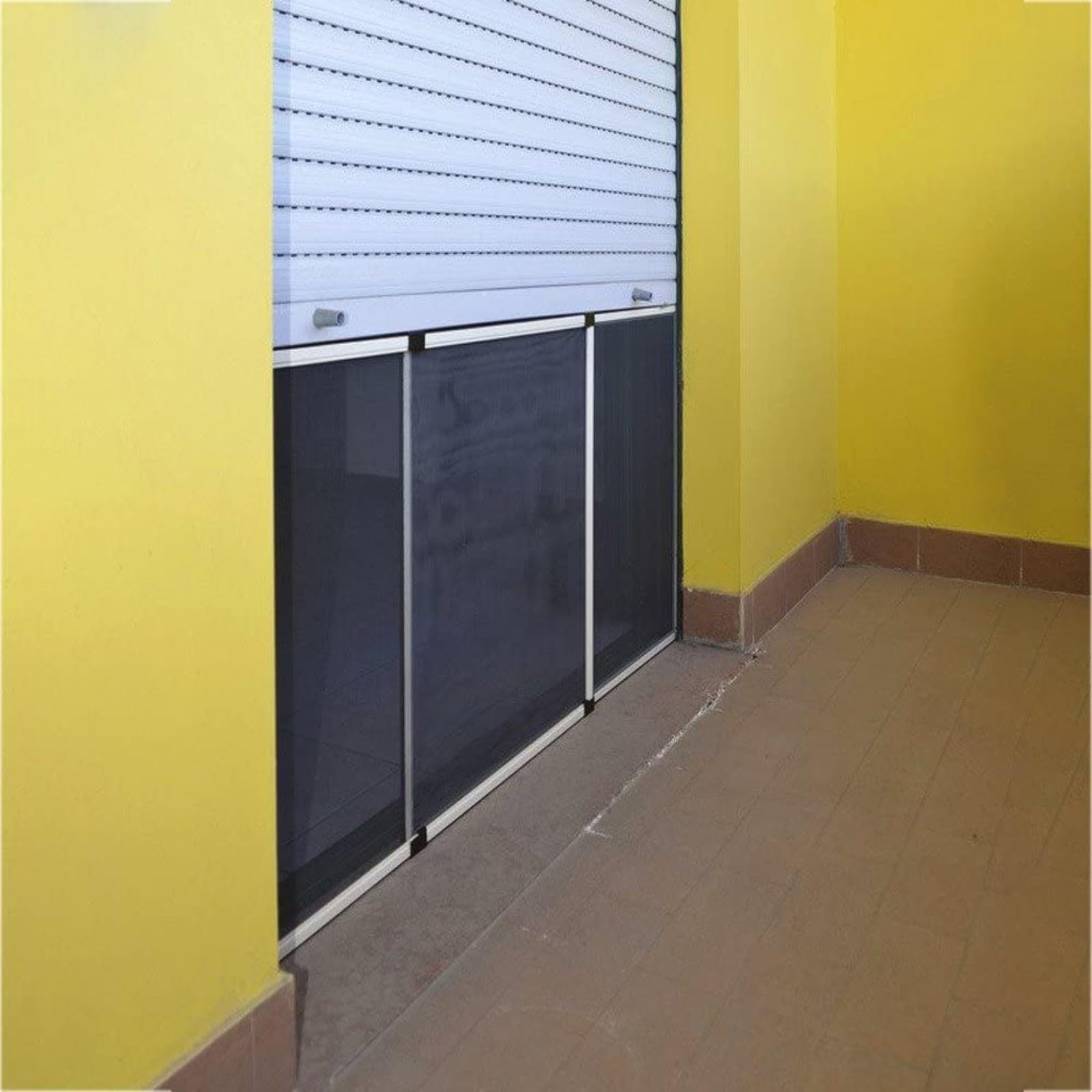 La zappa Moustiquaire en aluminium extensible pour portes et fenêtres adaptable sur mesure (aluminium, 50 x 70 cm)