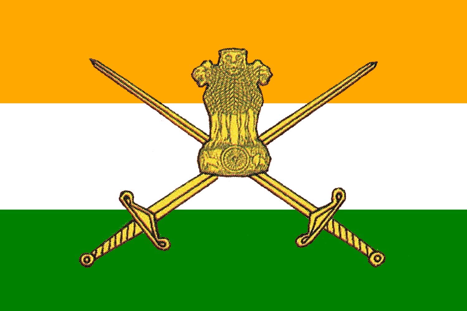 Drapeau Indian Army grand paysage symbole d'histoire et d'honneur militaire