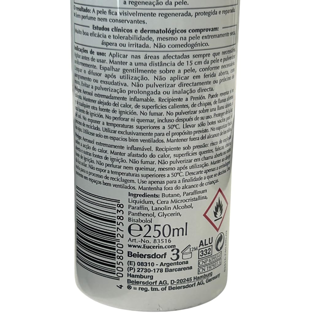 Eucerin Aquaphor Protect & Repair Spray pflegt sehr trockene und rissige Haut, 250 ml Solución