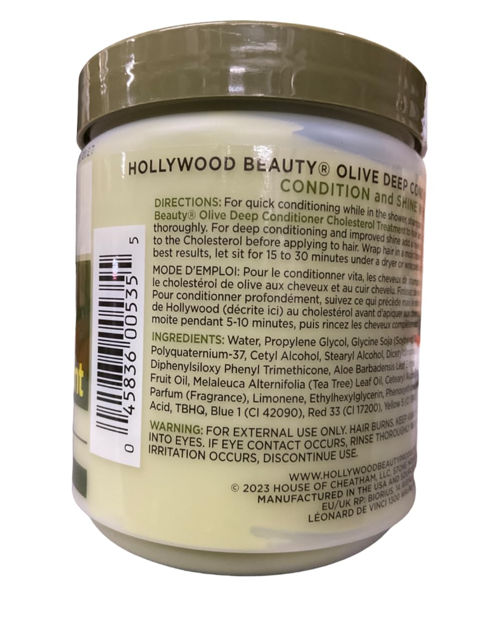 Set of 4 Hollywood Beauty Olive Cholesterol 20 oz. Jar bundled by Maven Gifts