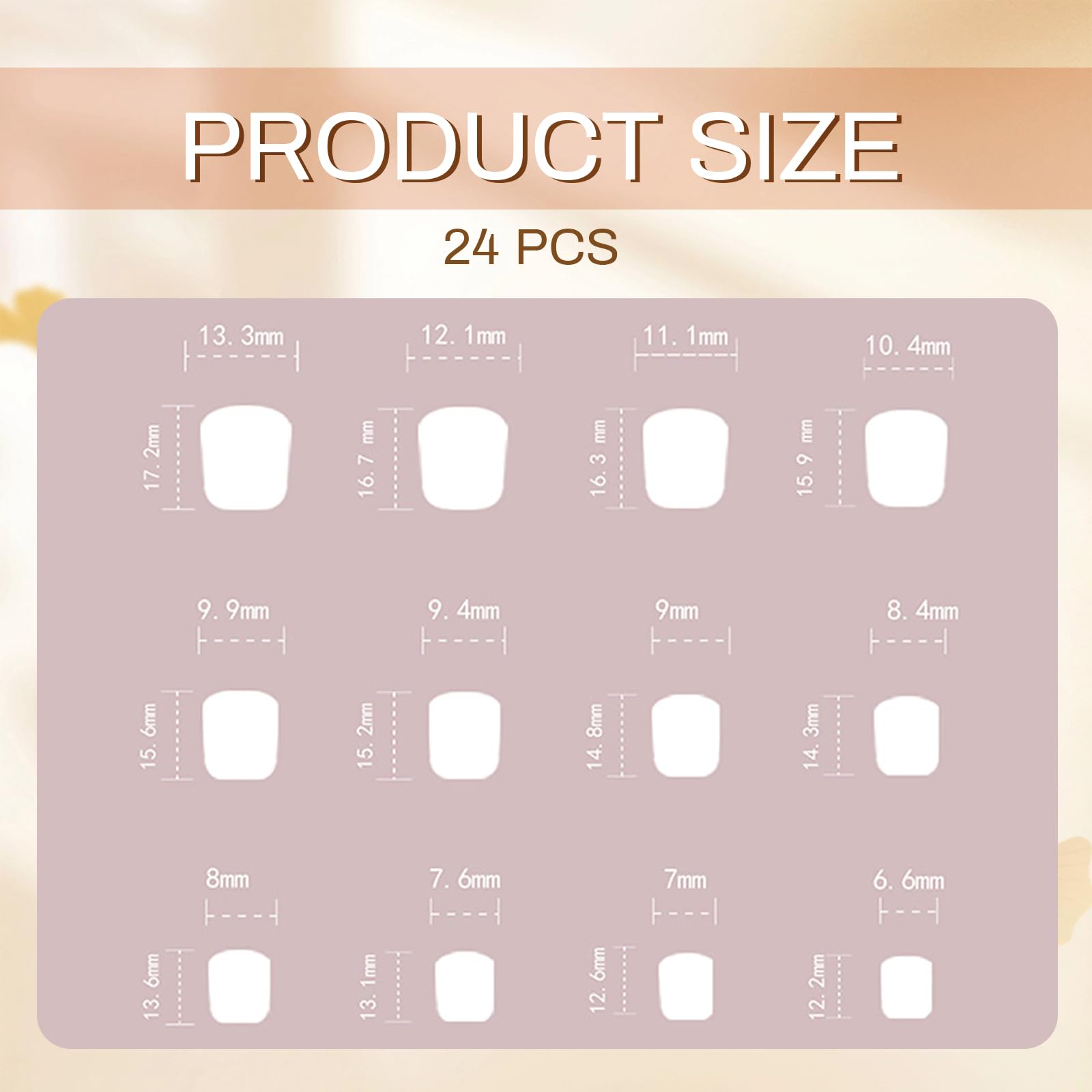 GlamRays French Tip Press on Nails Short Square dla kobiet, sztuczne paznokcie, zestaw samoprzylepnych paznokci, akrylowe, pełne krycie, klasyczne różowe białe obramowanie, 24 szt