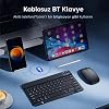 Bluetooth Klavye, Taşınabilir Mini Klavye, Windows, Android, İOS, Tablet ve TV Uyumlu Bluetooth Klavye, Ergonomik İnce Tuş Tasarımı, Dayanıklı ve Uzun Pil Ömrü, Pratik Yapı, (78 Adet Tuş)