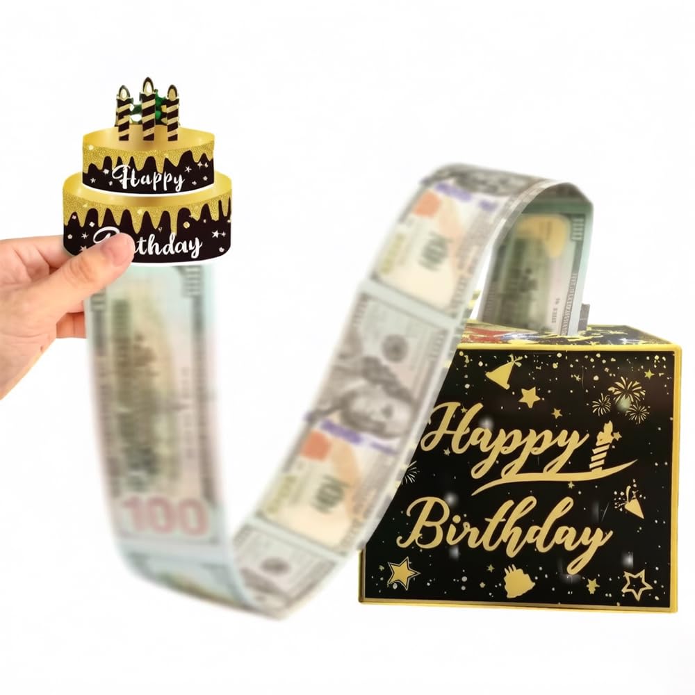 FUGSHIYI 誕生日サプライズボックス マネーロール対応 プレゼントボックス ハッピーバースデー 子供用 クリスマス・記念日用